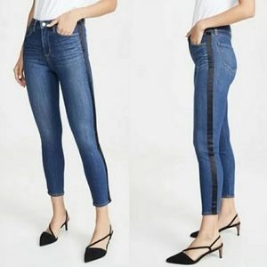 L'Agence Margot High Rise Skinny Jean Satin Stripe Stretch Neptune wash 29